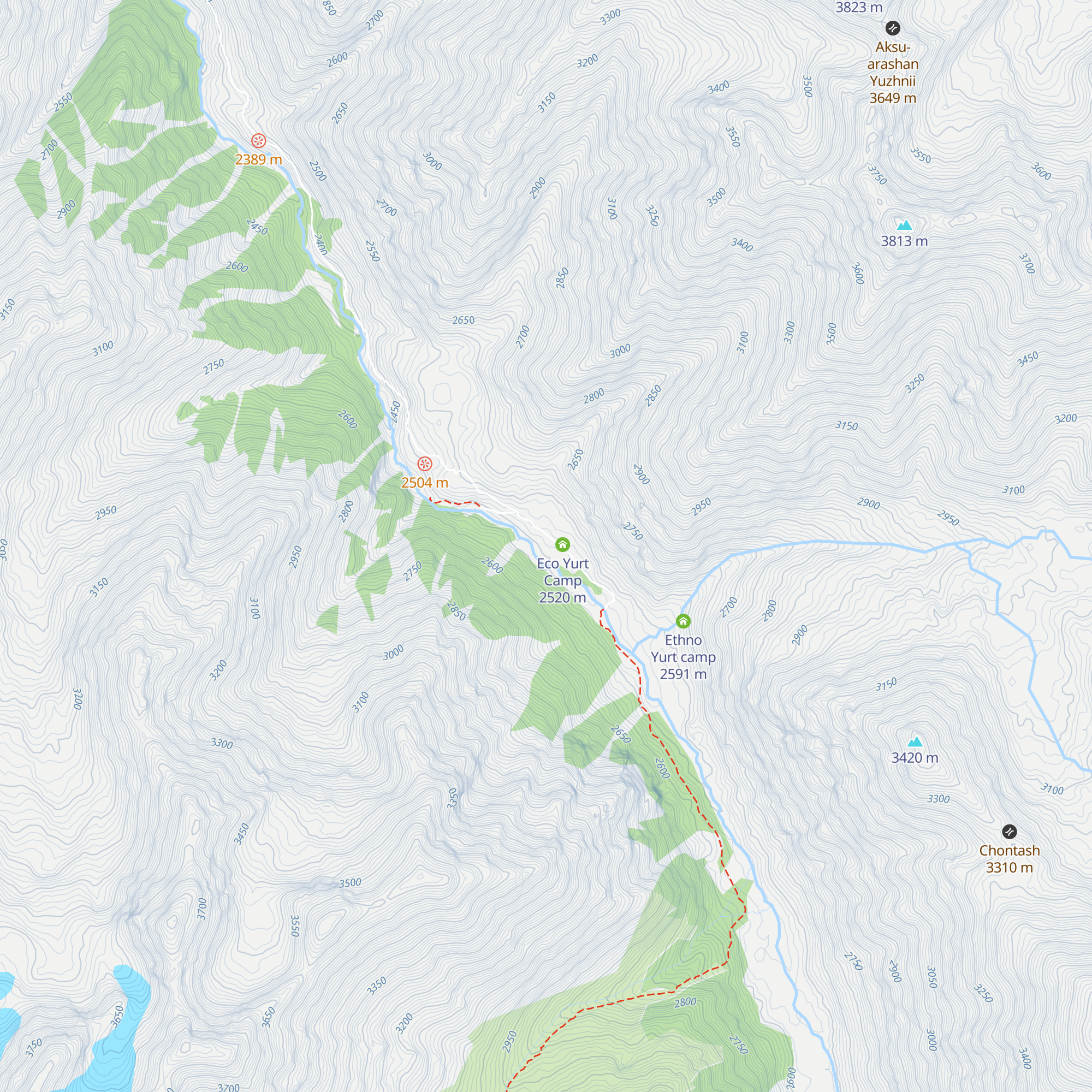 Yak Tours map