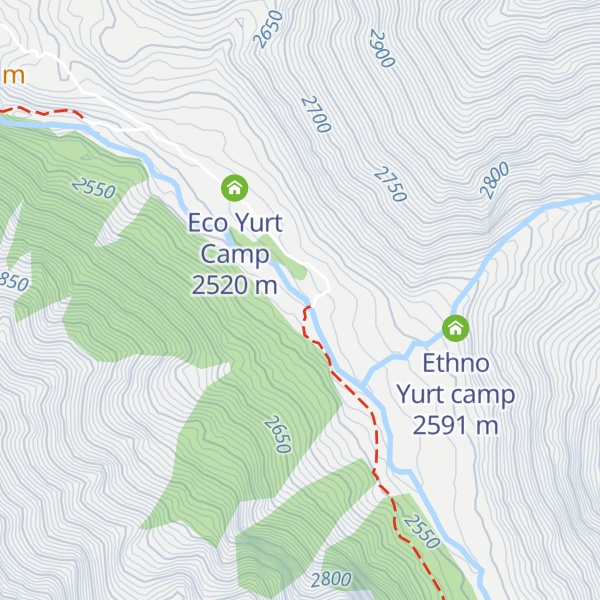 Map of Baby yurt stay