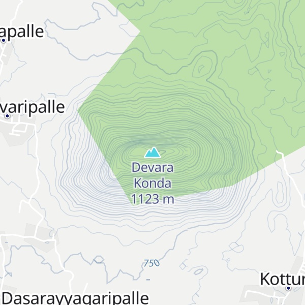 Map of Devara Konda