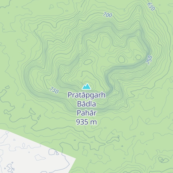 Map of Pratāpgarh Bādla Pahār