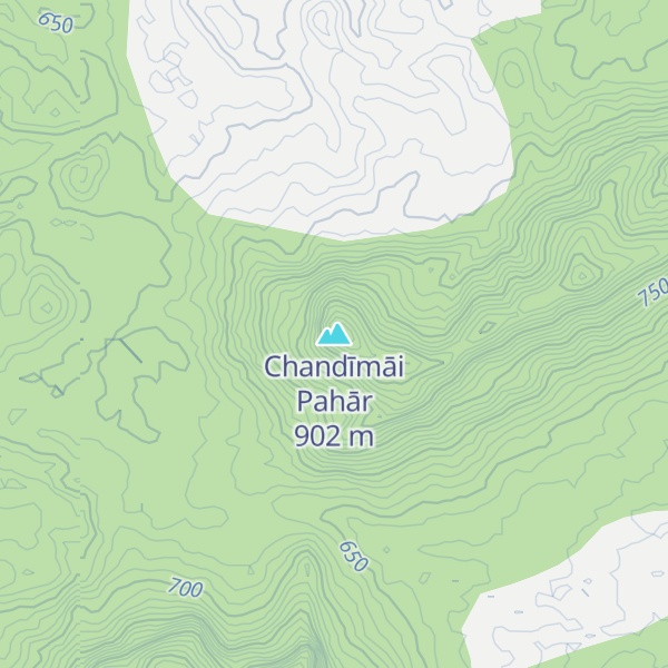 Map of Chandīmāi Pahār