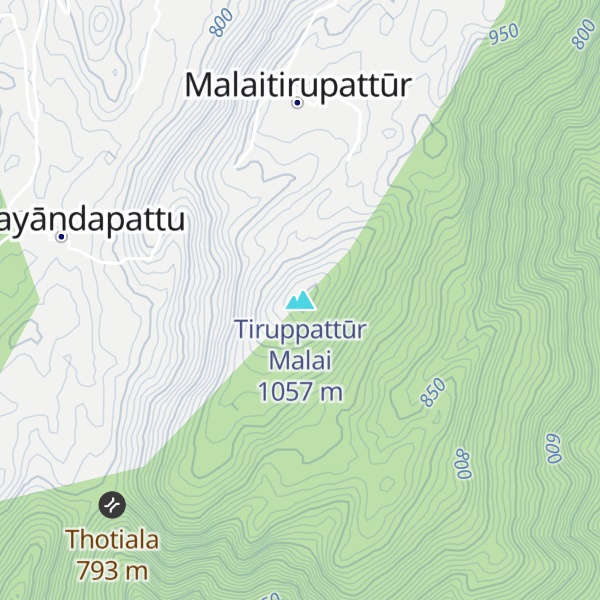 Map of Tiruppattūr Malai