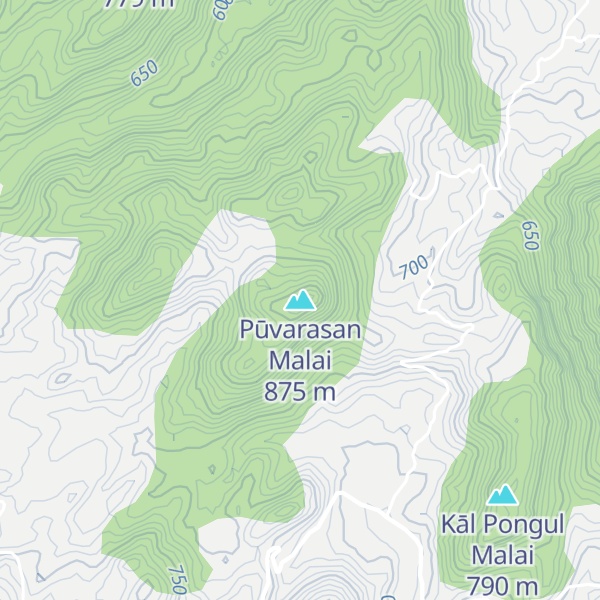 Map of Pūvarasan Malai