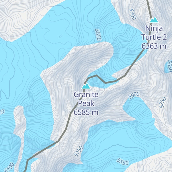 Map of Granite Peak