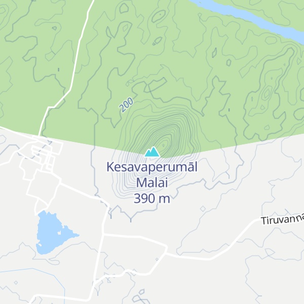 Map of Kesavaperumāl Malai