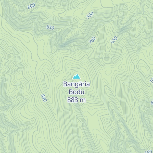 Map of Bangāria Bodu