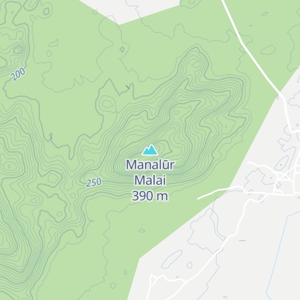 Map of Manalūr Malai