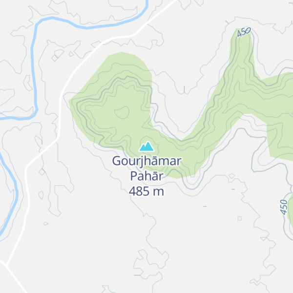 Map of Gourjhāmar Pahār