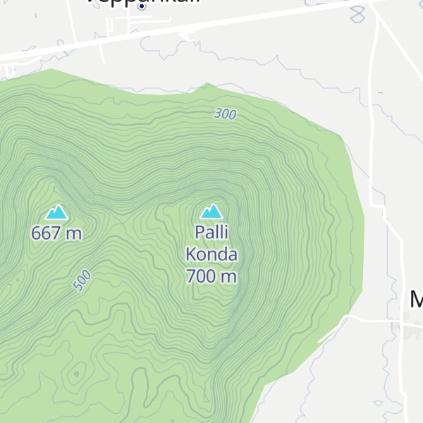 Map of Palli Konda