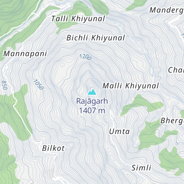 Map of Rajāgarh