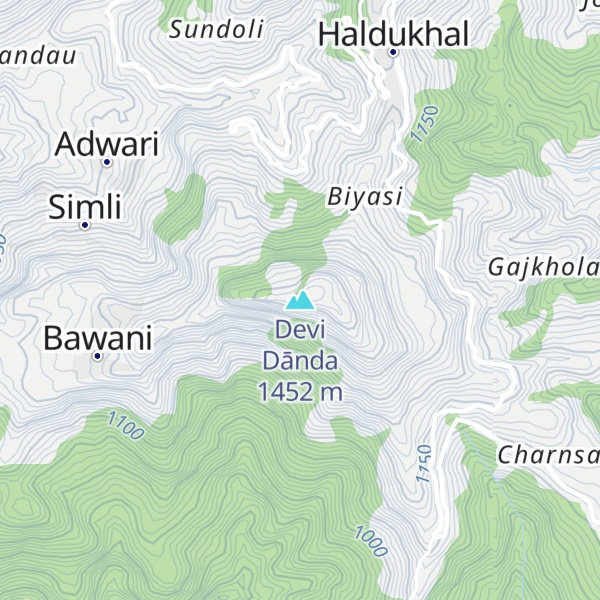 Map of Devi Dānda