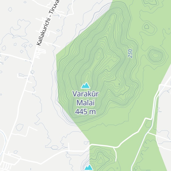 Map of Varakūr Malai