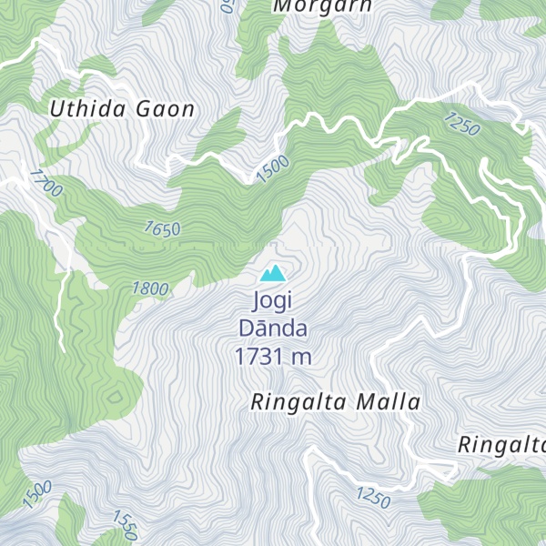 Map of Jogi Dānda