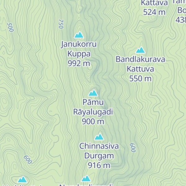 Map of Pāmu Rāyalugadi