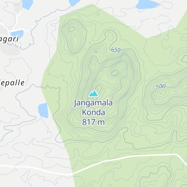 Map of Jangamala Konda