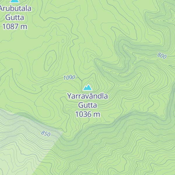 Map of Yarravāndla Gutta