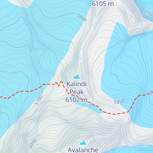 Map of Kalindi Peak