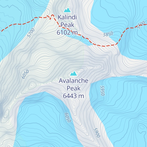 Map of Avalanche Peak