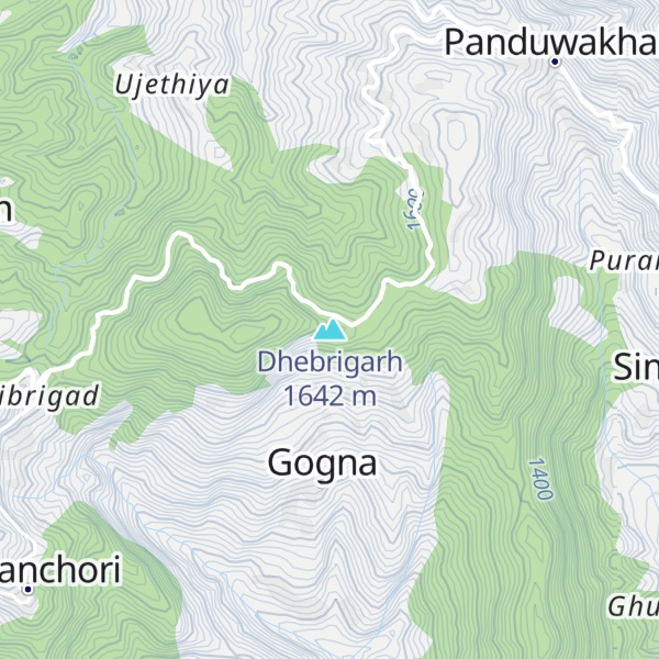 Map of Dhebrigarh