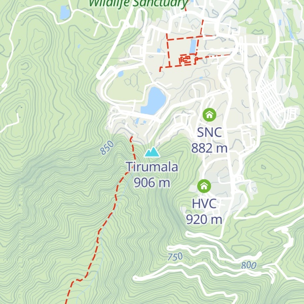 Map of Tirumala