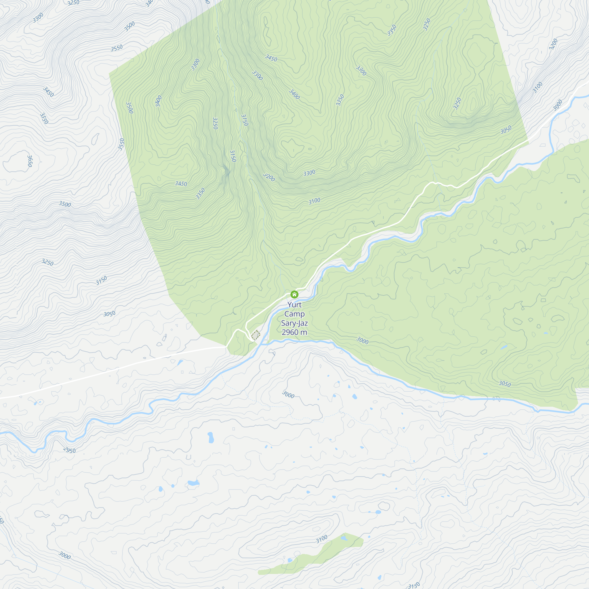 Yurt Camp Sary-Jaz map