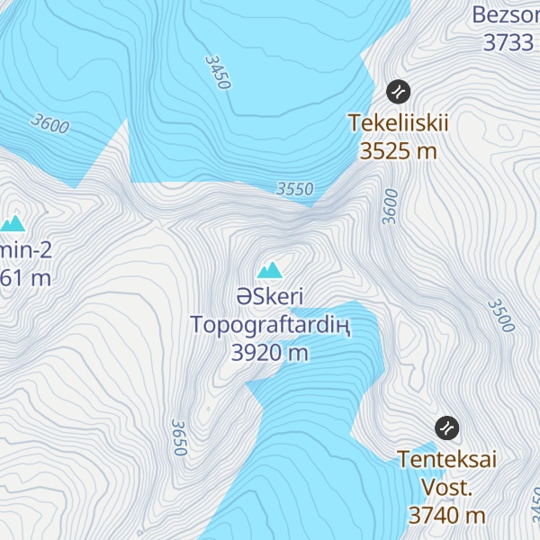 Map of ӘSkeri Topograftardiң