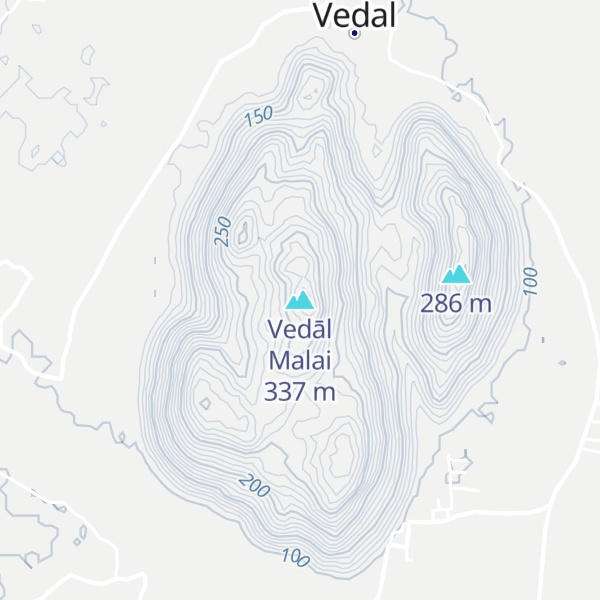 Map of Vedāl Malai