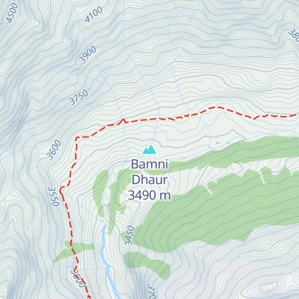 Map of Bamni Dhaur