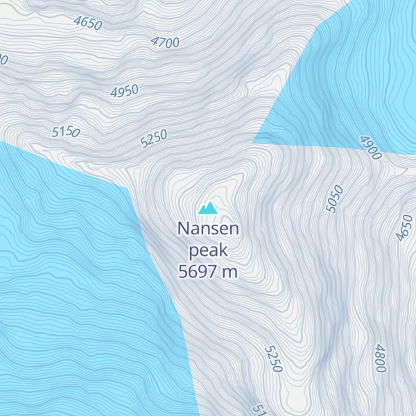 Map of Nansen peak