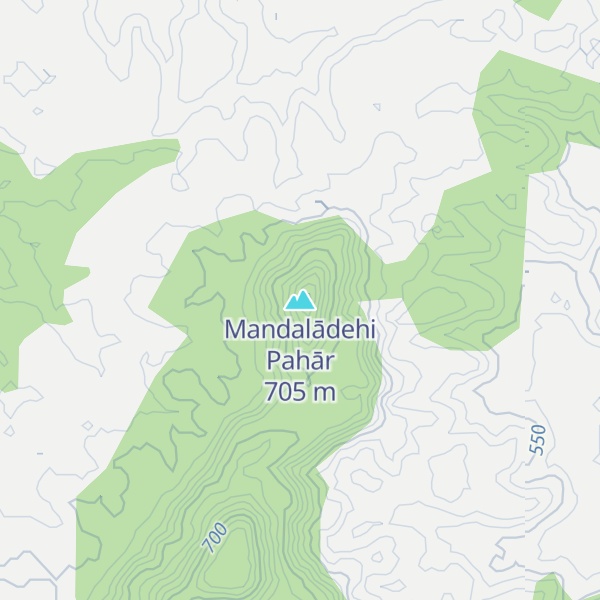 Map of Mandalādehi Pahār