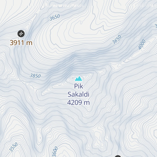 Map of Pik Sakaldi