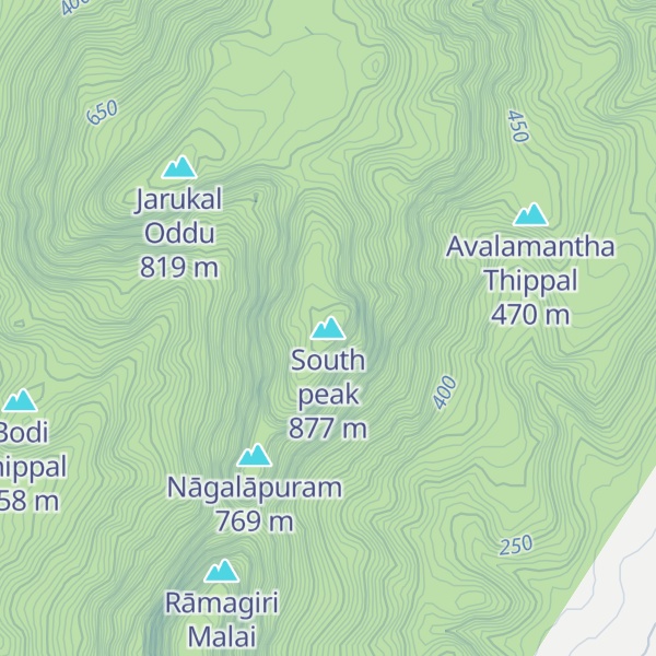 Map of South peak