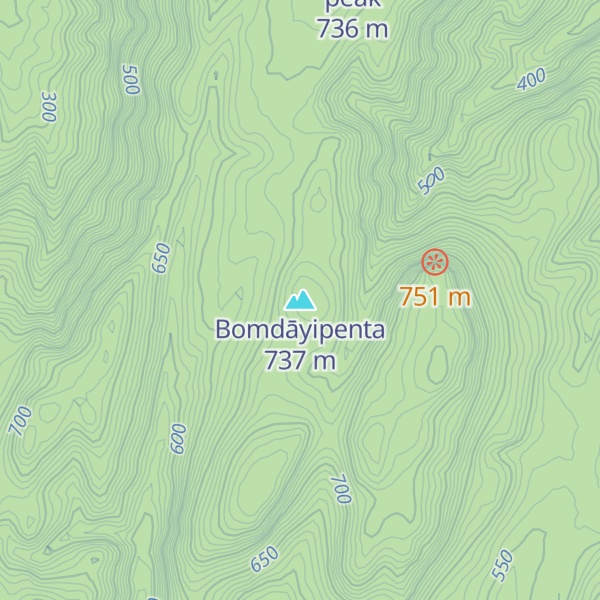 Map of Bomdāyipenta