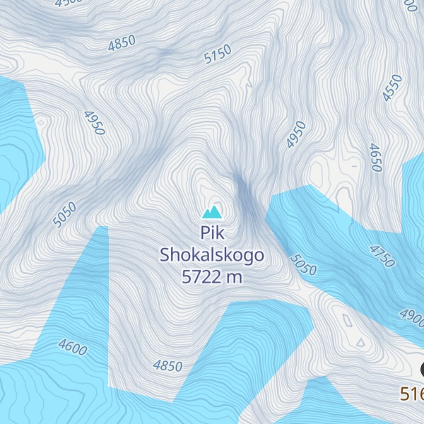 Map of Pik Shokalskogo