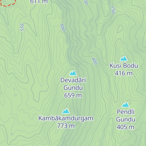 Map of Devadāri Gundu