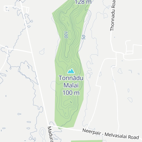 Map of Tonnādu Malai