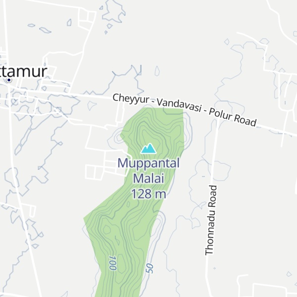 Map of Muppantal Malai