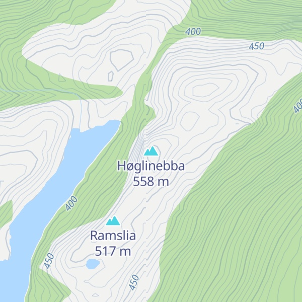 Map of Høglinebba