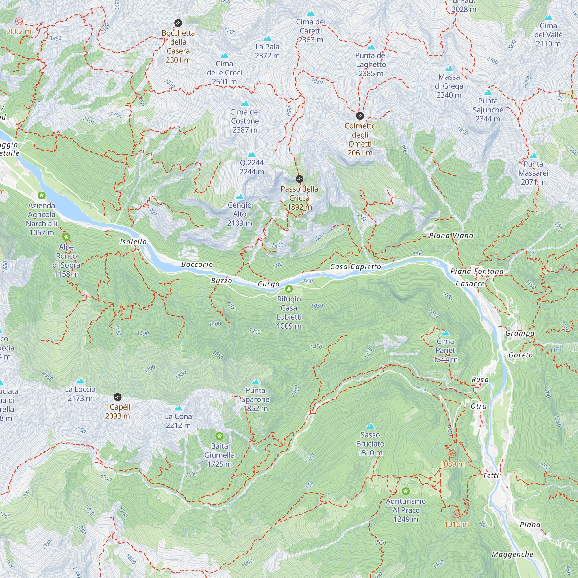 Rifugio Casa Lobietti map