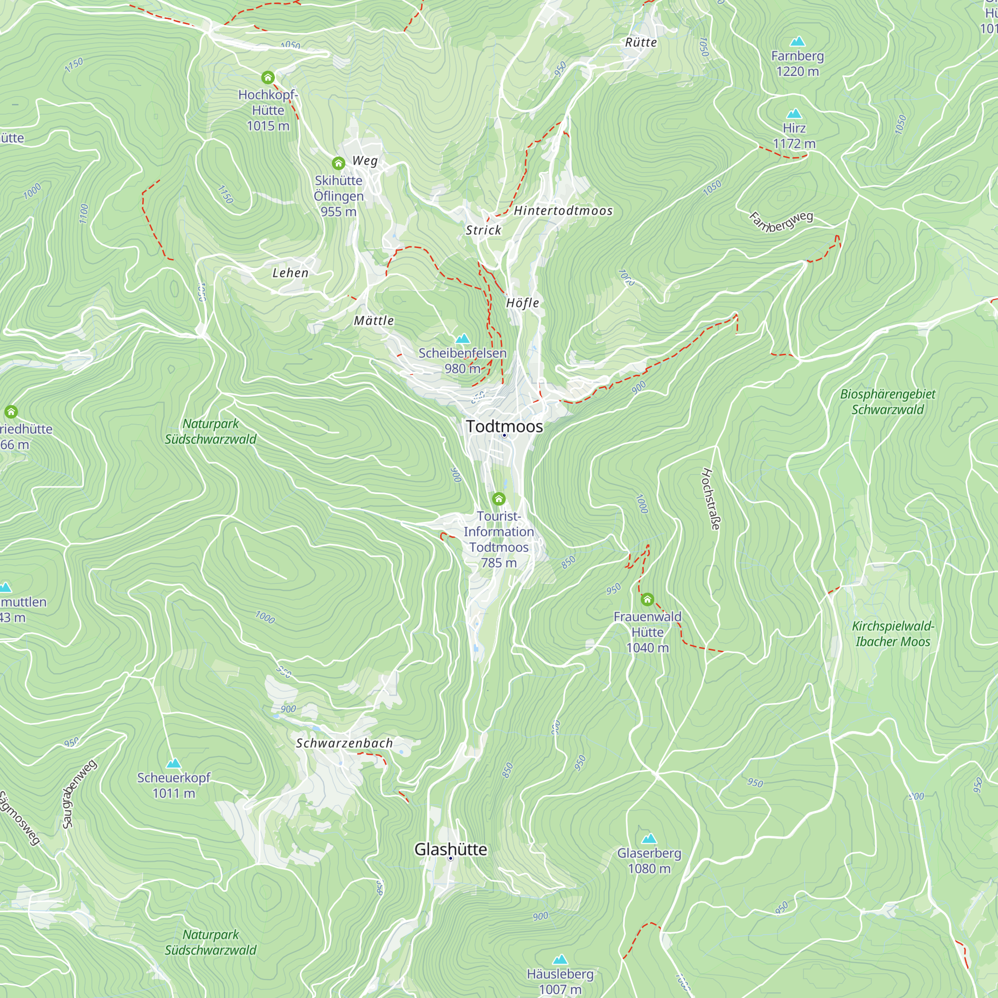 Tourist-Information Todtmoos map