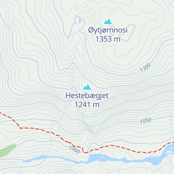 Map of Hestebægjet