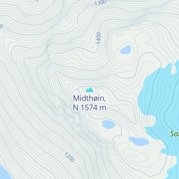 Map of Midthøin, N