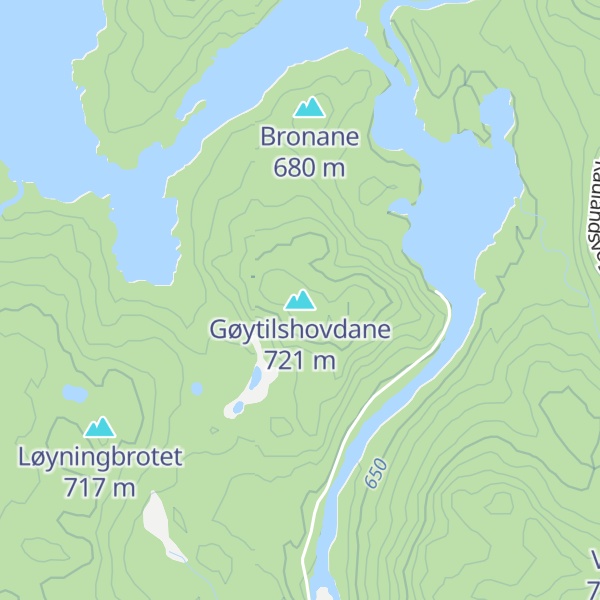 Map of Gøytilshovdane