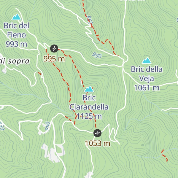 Map of Bric Ciarandella