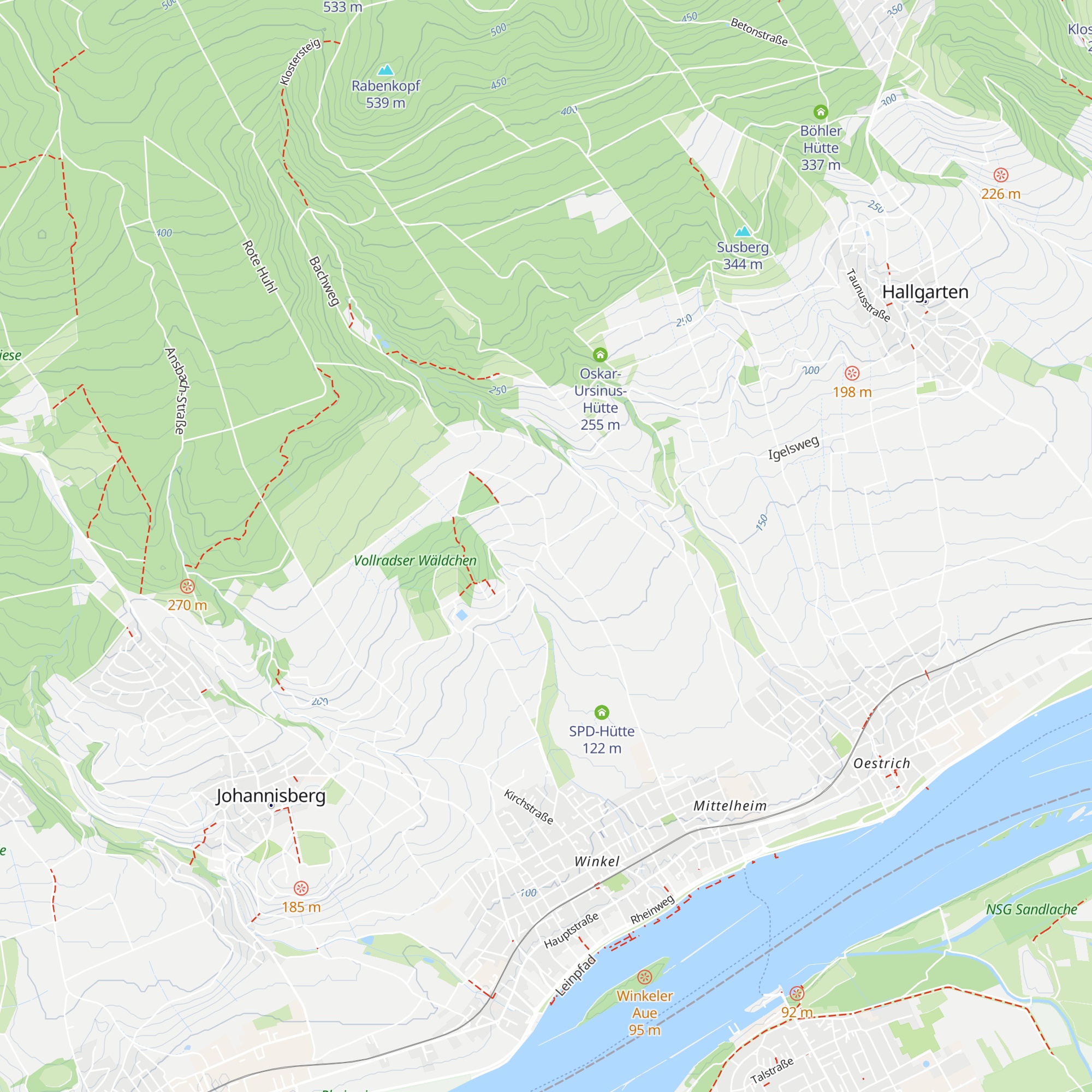 Schutzhütte Flötenweg map