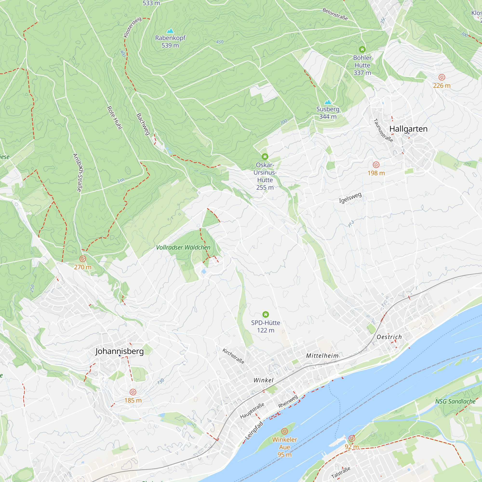 Schutzhütte Flötenweg map