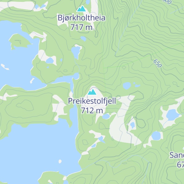 Map of Preikestolfjell