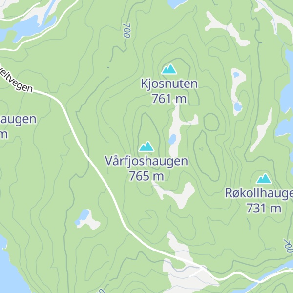 Map of Vårfjoshaugen