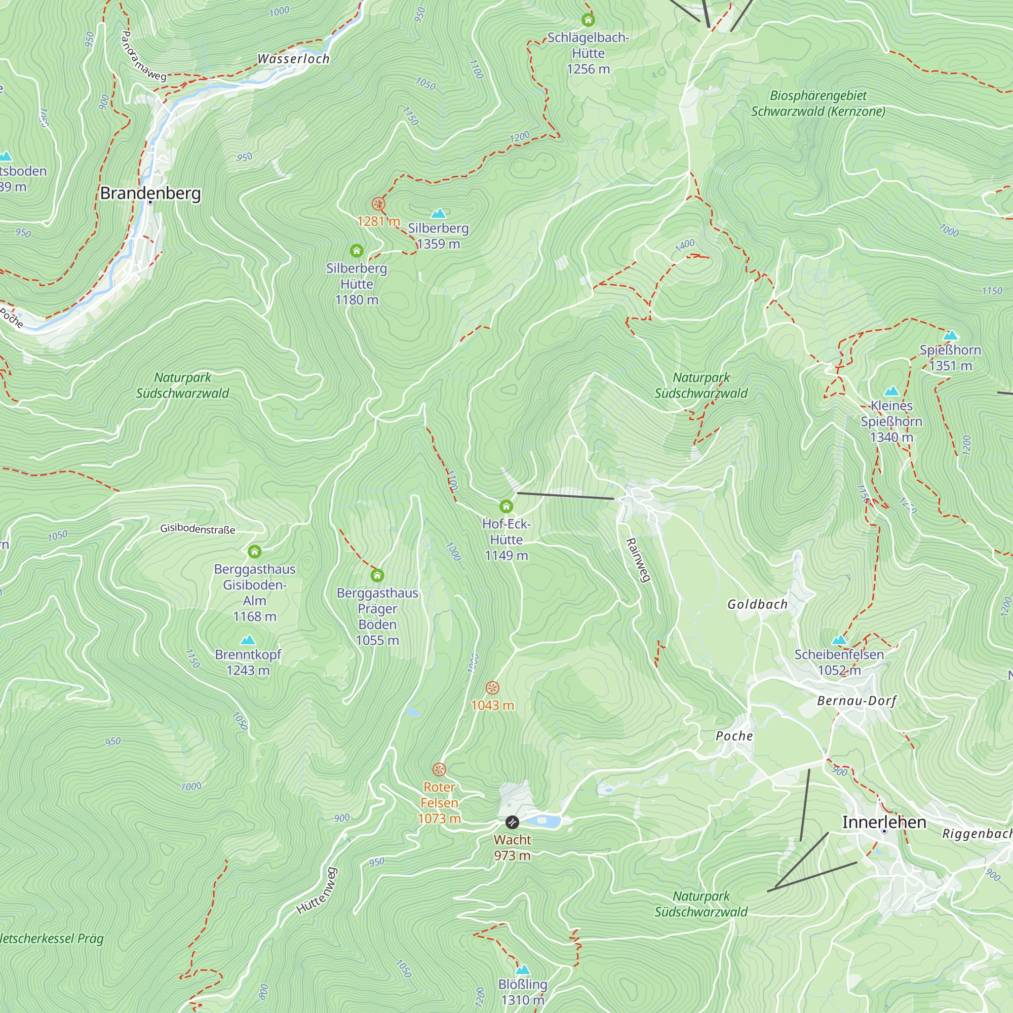 Hof-Eck-Hütte map
