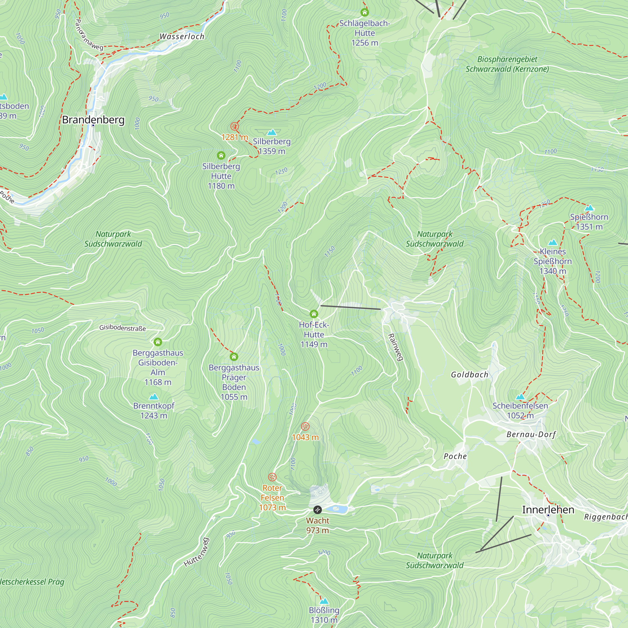 Hof-Eck-Hütte map